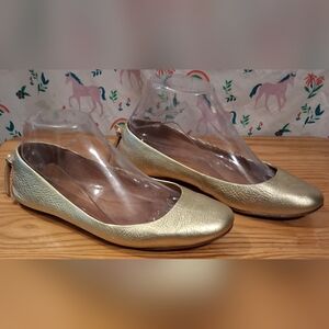 EUC RARE VINTAGE SAMPLE PROTOTYPE Coach Metallic Gold Flat SZ 7M